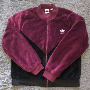 Adidas Zipped Fuzzy Track Jacket💋